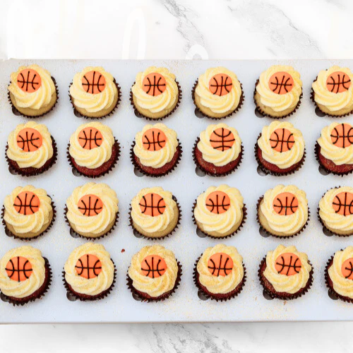 Basketball Mini Cupcakes (24) - Image 2