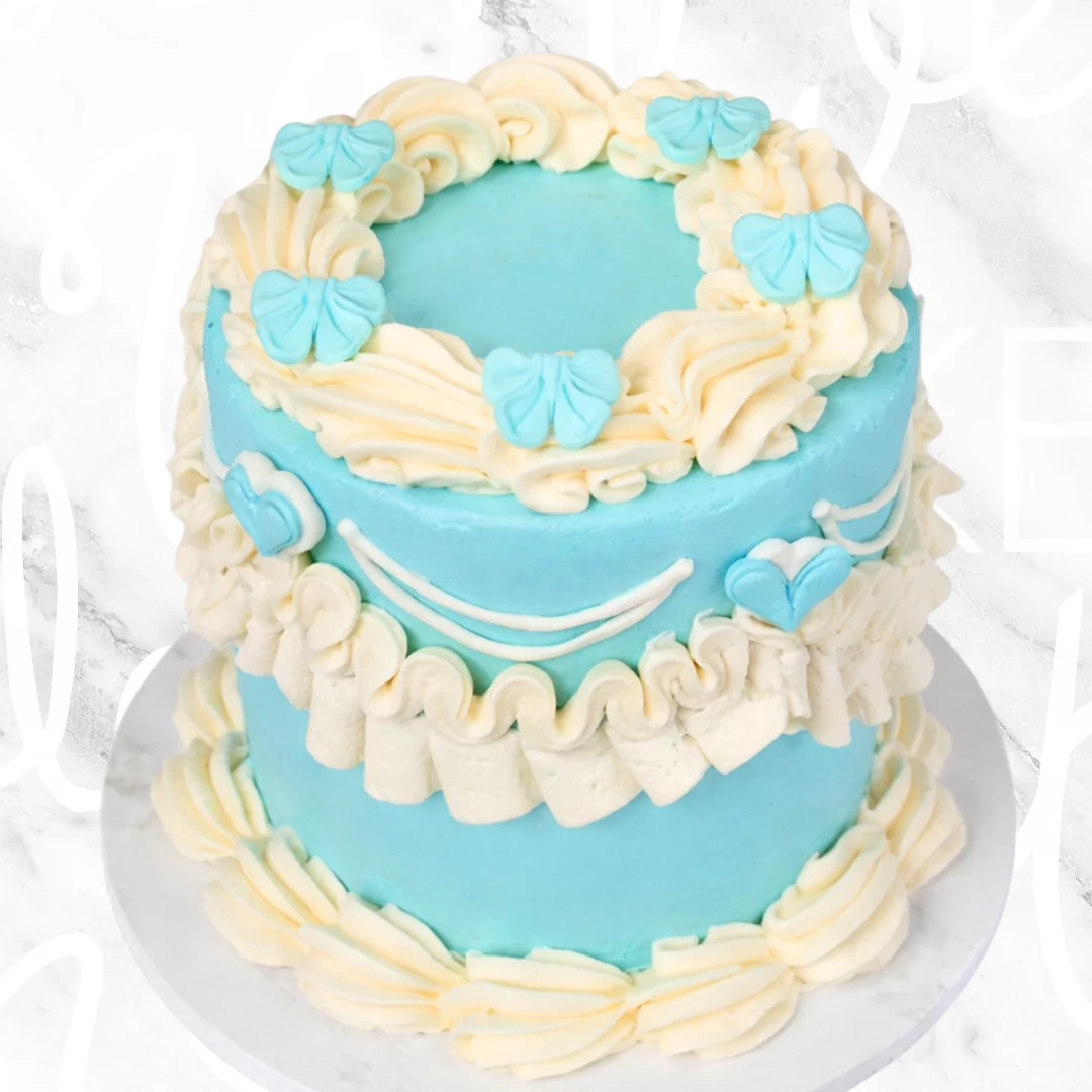 Blue Baby Vintage Cake