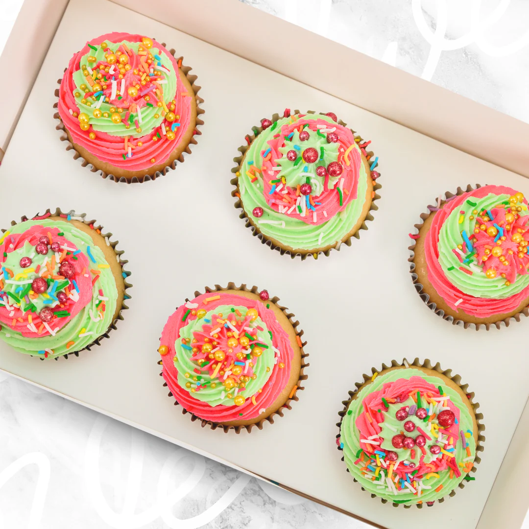 Christmas Cheer Sprinkles Cupcakes (6)