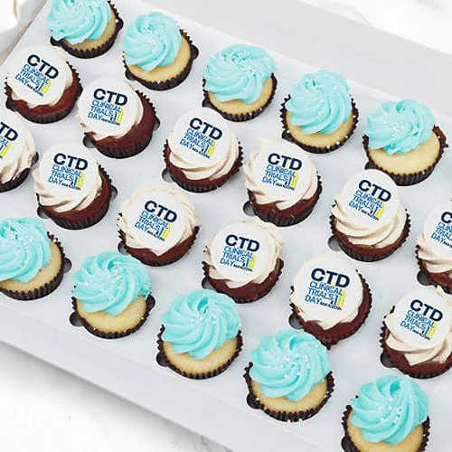 Clinical Trials Day Mini Cupcakes (24)
