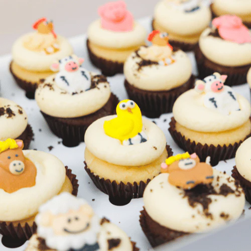 Farmyard Kids Mini Cupcakes (24) - Image 3