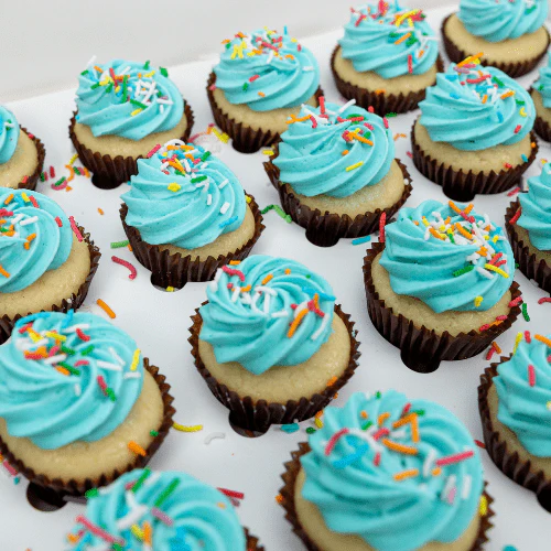 Blue Jimmies Mini Cupcakes (24) - Image 2