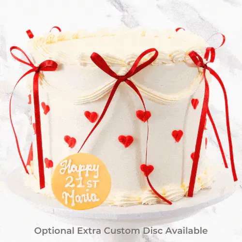 Love Vintage Ribbon Cake - Image 3