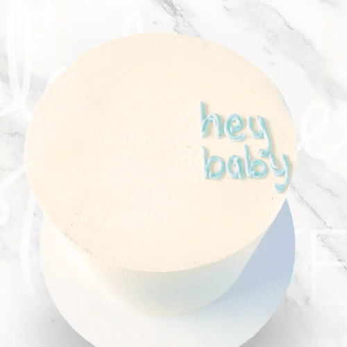 LOW GLUTEN Baby Blue Dedication Cake