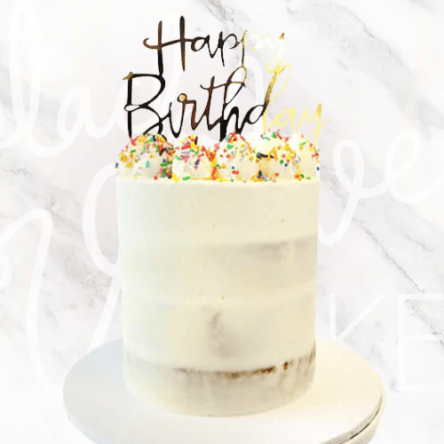 LOW GLUTEN Happy Birthday Sprinkles Cake