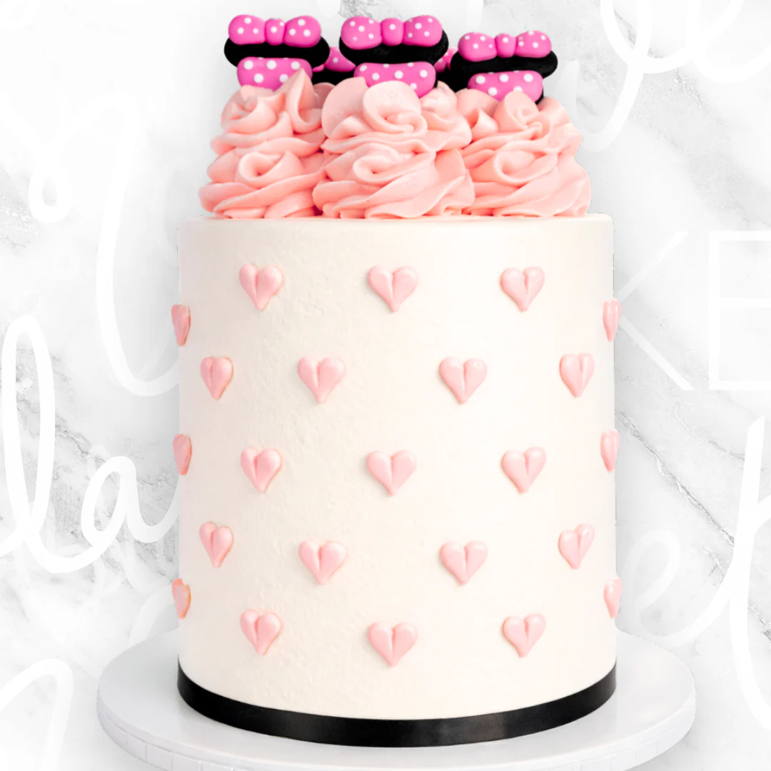 Minnie Pink Hearts Cake