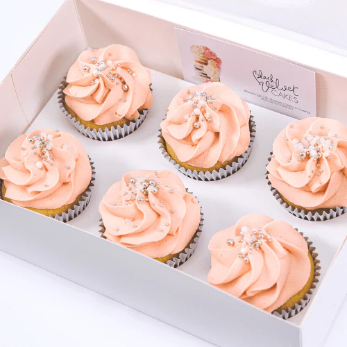 Muted Blush Bridal Designer Cupcakes (6)
