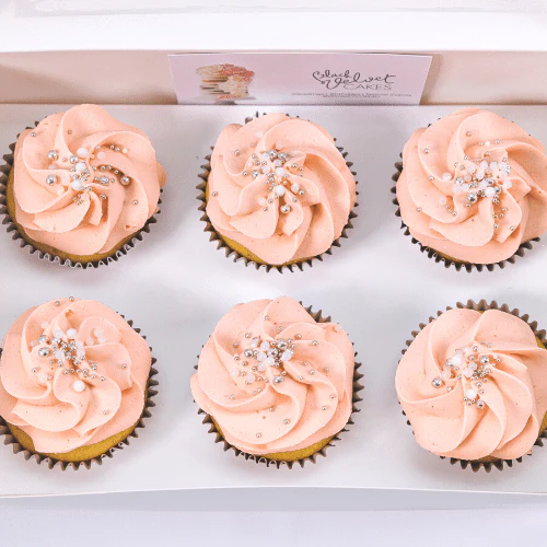 Muted Blush Bridal Designer Cupcakes (6) - Image 3