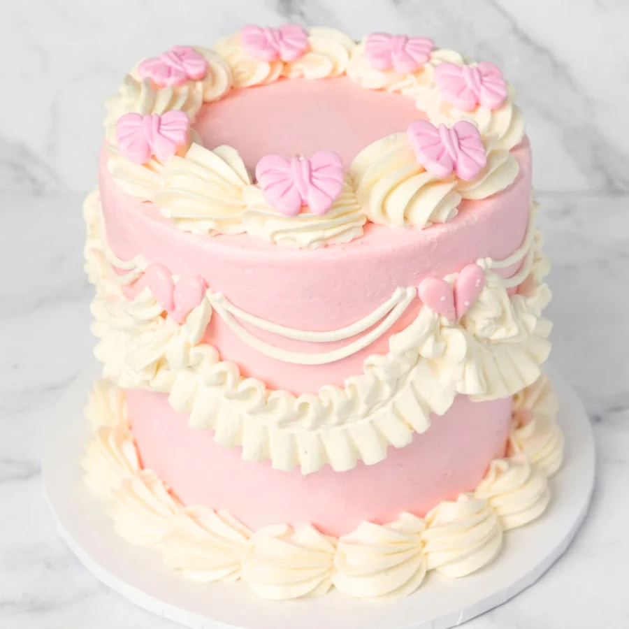 Pink Baby Vintage Cake