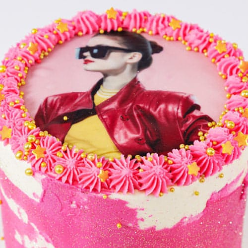 Selfie Queen Photo Image Cake - Image 3