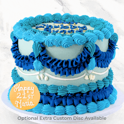 Blue Vintage Cake - Image 4