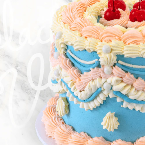 Vintage Gender Reveal Cake - Image 3